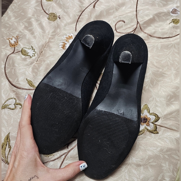 RAMPAGE Women’s Klassy Black Pump Size 9 Faux Suede Patent Dressy Business - Picture 7 of 7